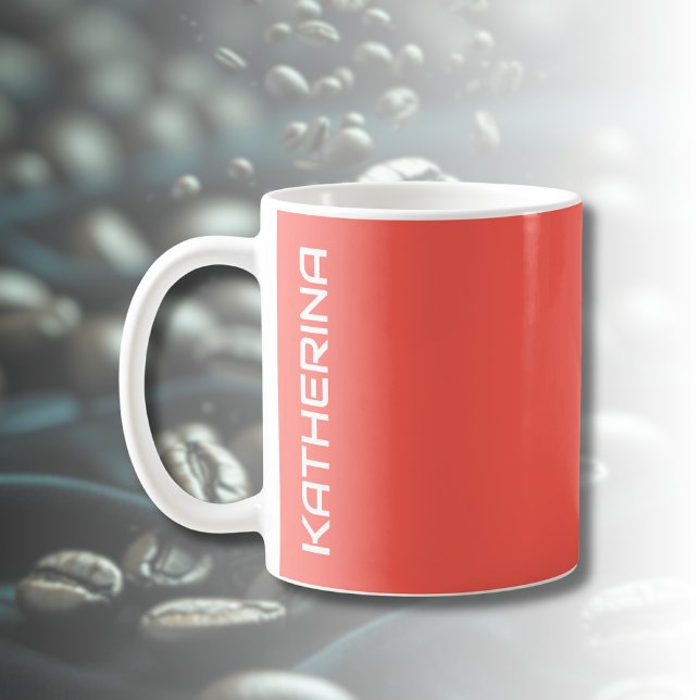 Solnedgång Orange Solid Färg | Klassisk Personlig Kaffemugg (Skapare uppladdad)