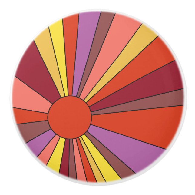 Solnedgång - Orangens skuggor - Dekorknapp Knopp (Framsidan)
