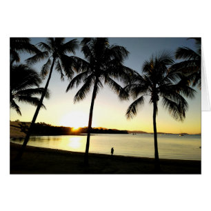 Solnedgång över Airlie Beach, QLD, Australien Hälsningskort