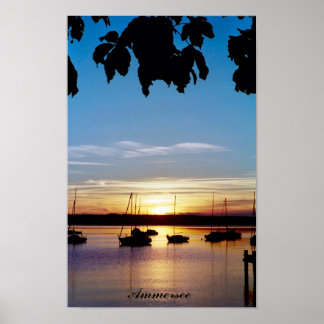 Solnedgång över Ammersee Poster