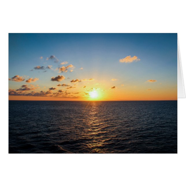 Solnedgång över Atlanticet Ocean Hälsningskort (Framsidan Horizontal)