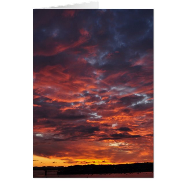 Solnedgång över Auckland Hälsningskort (Framsidan)