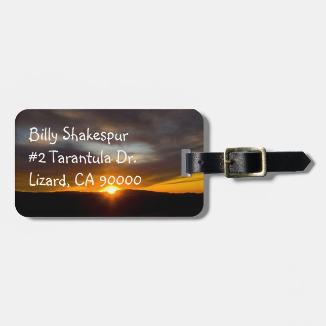 Solnedgång över Backe Bagagebricka (Horisontell Framsida)