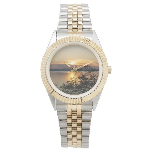 Solnedgång över Balatonsjön, Ungern. Armbandsur (Framsida)