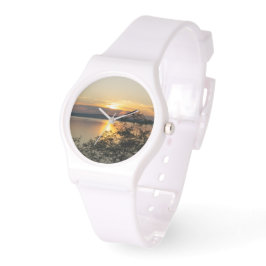 Solnedgång över Balatonsjön, Ungern. Armbandsur