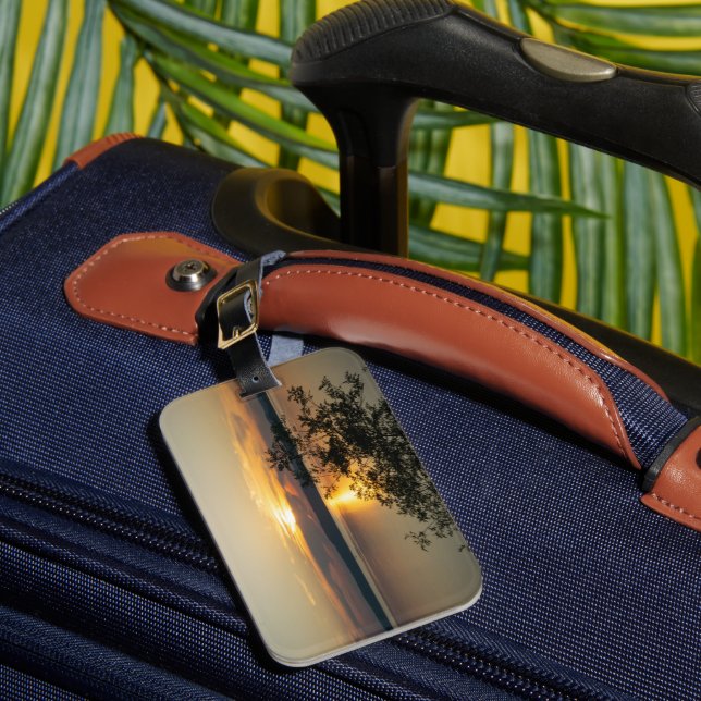 Solnedgång över Balatonsjön, Ungern. Bagagebricka (Framsida Insitu 1)