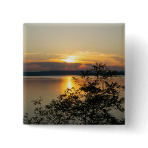 Solnedgång över Balatonsjön, Ungern.