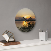 Solnedgång över Balatonsjön, Ungern.