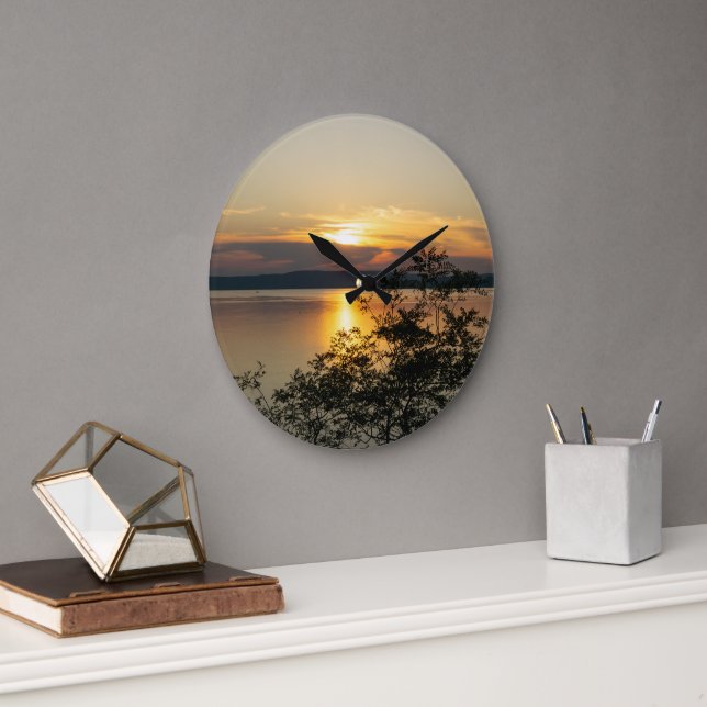 Solnedgång över Balatonsjön, Ungern. Stor Klocka (Kontor)