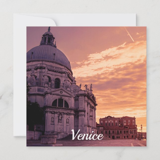 Solnedgång över Basilica i Venedig (Framsida)