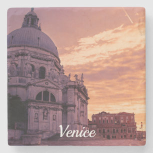 Solnedgång över Basilica i Venedig Stenunderlägg