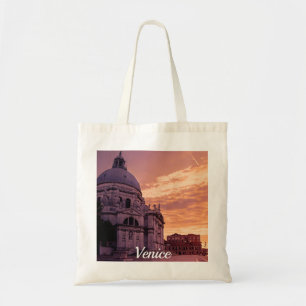 Solnedgång över Basilica i Venedig Tygkasse