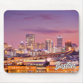 Solnedgång över Boston, Massachusetts, USA Musmatta