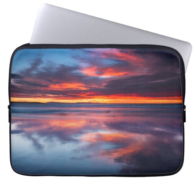 Solnedgång över Channel Islands, CA Laptop Sleeve (Framsidan)