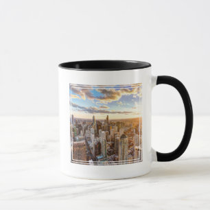Solnedgång över Chicago Mugg
