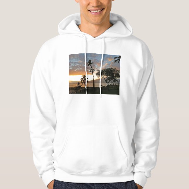 Solnedgång över den Maalaea fjärden, Maui Hoodie (Framsida)