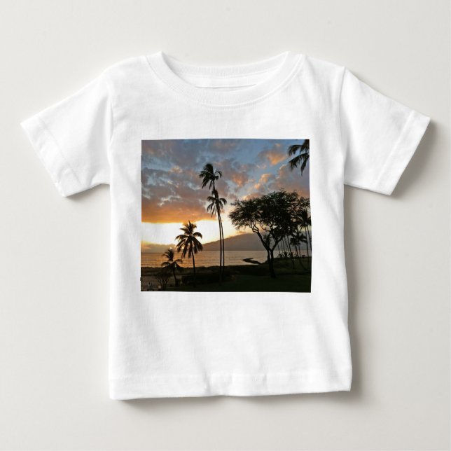 Solnedgång över den Maalaea fjärden, Maui T-shirt (Framsida)