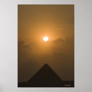 Solnedgång över den Underbara pyramiden Poster