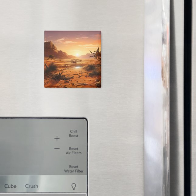 Solnedgång över Desert Magnet (In Situ (Fridge))