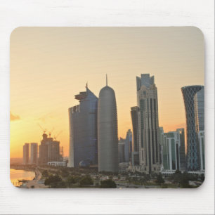 Solnedgång över Doha, qatarisk mousepad Musmatta