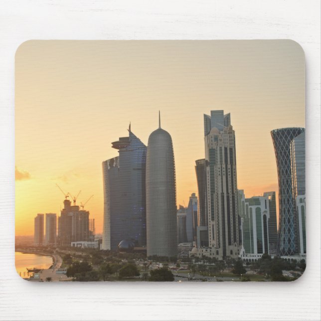 Solnedgång över Doha, qatarisk mousepad Musmatta (Framsidan)
