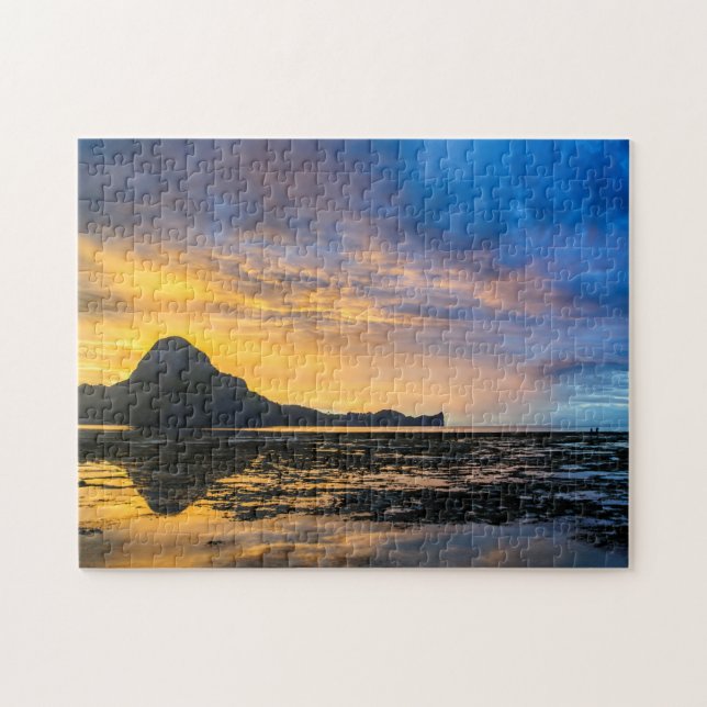 Solnedgång över El Nidos vik Pussel (Horisontell)