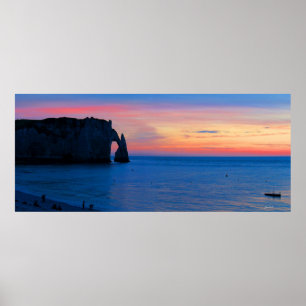 Solnedgång över Etretat-Poster Poster