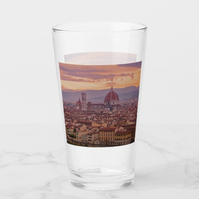 Solnedgång över Florens, Italien Glaskopp (Framsida)