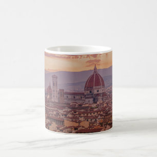 Solnedgång över Florens, Italien Kaffemugg