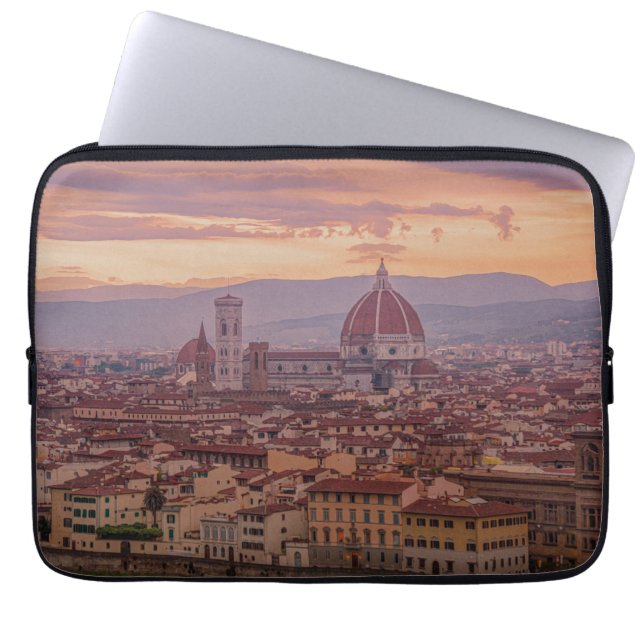 Solnedgång över Florens, Italien Laptop Fodral (Framsidan)