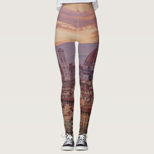 Solnedgång över Florens, Italien Leggings