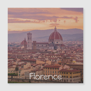 Solnedgång över Florens, Italien Magnet