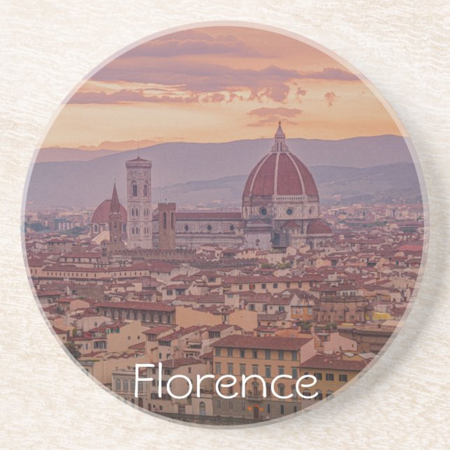 Solnedgång över Florens, Italien Underlägg (Framsidan)