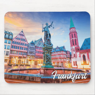 Solnedgång över Frankfurt, Tyskland Musmatta