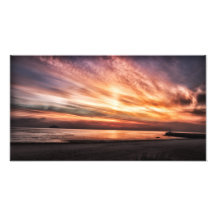 Solnedgång över Girvan Beach, Ayrshire Scotland