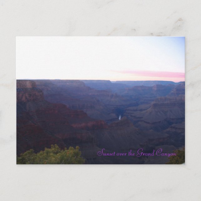 Solnedgång över Grand Canyon Vykort (Framsida)