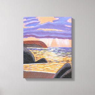 Solnedgång över havet canvas