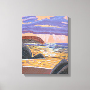 Solnedgång över havet canvas