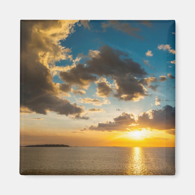 Solnedgång över havet, Fiji Magnet (Framsidan)