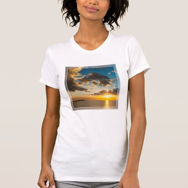 Solnedgång över havet, Fiji T Shirt (Framsida)