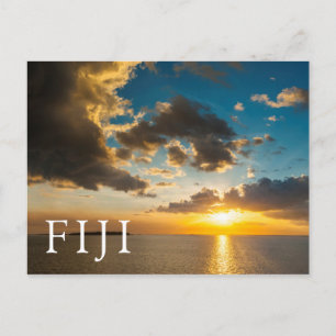 Solnedgång över havet, Fiji Vykort