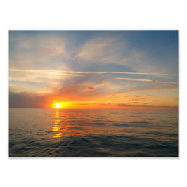 Solnedgång över havet fototryck