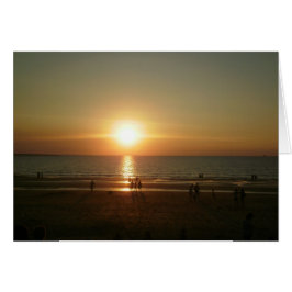 Solnedgång över havet hälsningskort