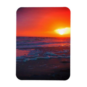 Solnedgång över havet magnet