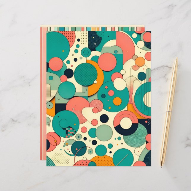 Solnedgång över havet Mönstrat Scrapbookpapper (Fram/Back In Situ)