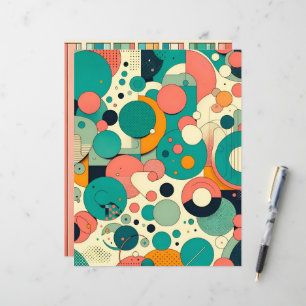 Solnedgång över havet Mönstrat Scrapbookpapper