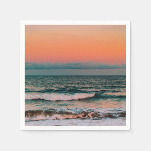 solnedgång över havet pappersservett
