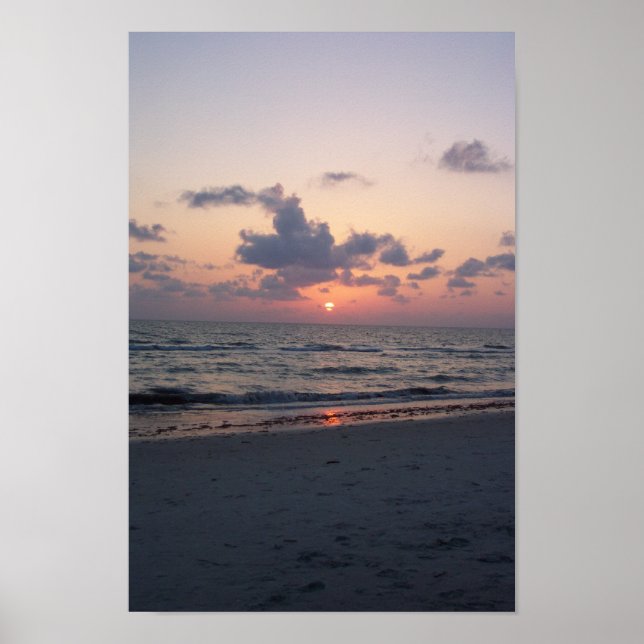 Solnedgång över havet poster (Framsidan)