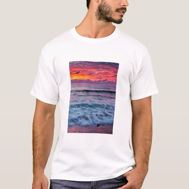 Solnedgång över havet vinkarare, Kalifornien T-shirt (Framsida)