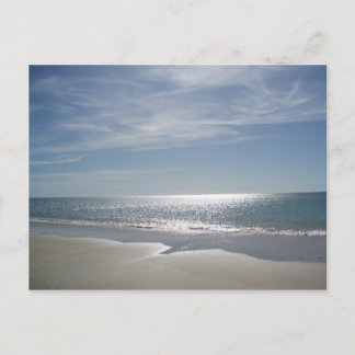 Solnedgång över havet vykort